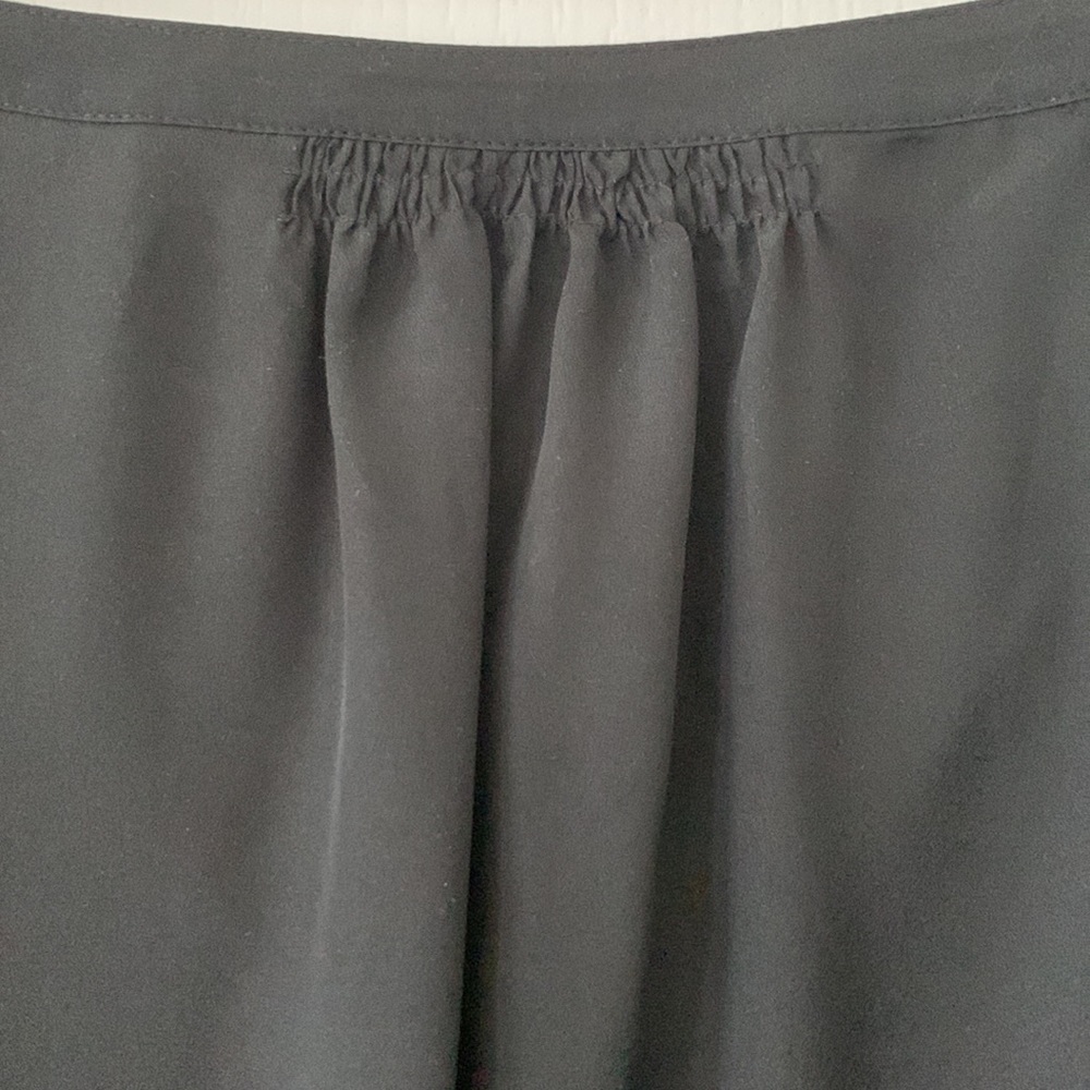 NWT LOFT Black Split Neck 3/4 Length Sleeves 100% Polyester Blouse Size MP - Picture 14 of 16